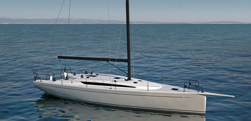 Barca a vela da regata e crociera - 12.98 - Italia Yachts - con 3 cabine / con bompresso / con doppio timone a ruota