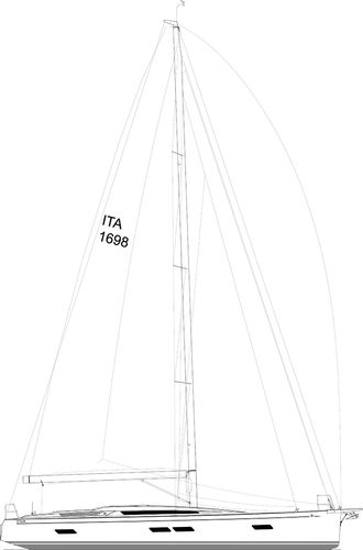 Sailing-yacht da crociera - 16.98 - Italia Yachts - con 3 cabine / con poppa aperta / con doppio timone a ruota