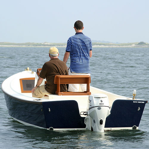 Barca open fuoribordo - M500  - Mazury Sp. z o.o.  - con console centrale / max. 5 persone / skiff