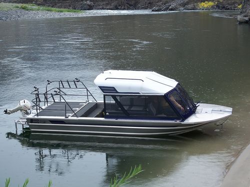 Barca da pesca e diporto a idrogetto - Riener - Bentz Boats - con cabina di pilotaggio / in alluminio