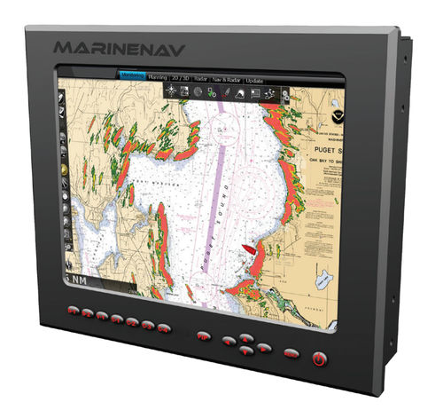 Schermo marino - Mariner 12 - MarineNav Ltd. - sistema di navigazione / PC
