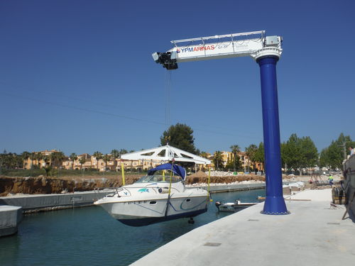 Gru per marina - SINGLE - YPMarinas - a bandiera girevole / per movimentazione di barche