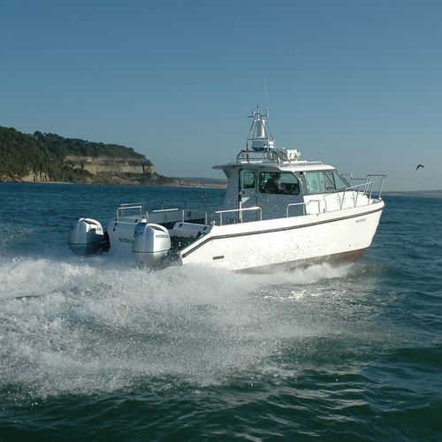 Cabin-cruiser catamarano - NODENS - Cheetah Marine - fuoribordo / bimotore / hard-top