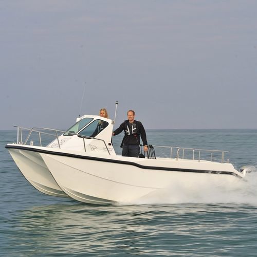 Barca open catamarano - West Coast Run - Cheetah Marine - fuoribordo / bimotore / da pesca sportiva