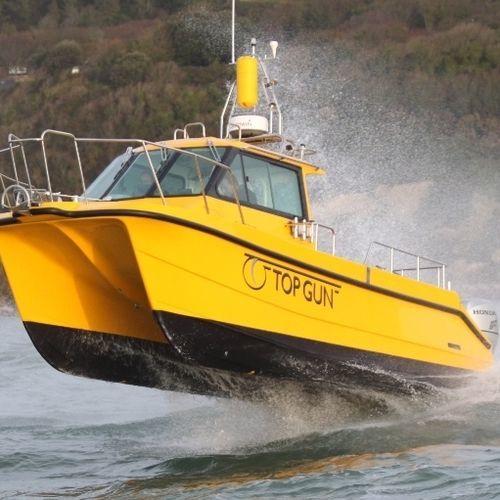 Cabin-cruiser catamarano - Top Gun - Cheetah Marine - fuoribordo / bimotore / hard-top