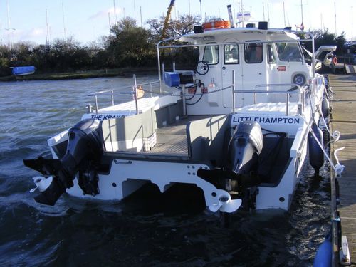 Barca da pesca e diporto catamarano - Kraken - Cheetah Marine - fuoribordo / bimotore / con cabina di pilotaggio