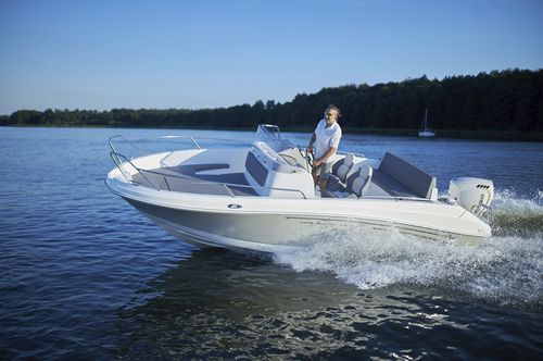 Barca open fuoribordo - QX625 - Marine Times Newspaper - con console centrale / da turismo / per la pesca