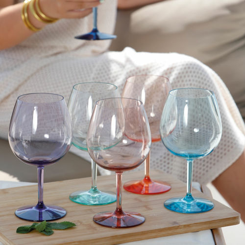 Bicchiere in plastica - 30854 - Maritimia - arancione / rosso / blu