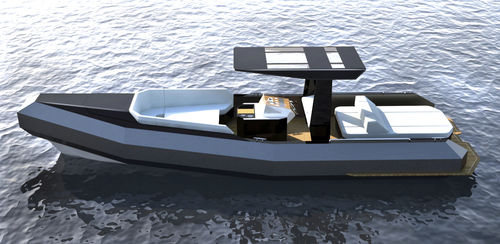 Barca professionale patrol boat - SQUALTEC - entrobordo / in alluminio / cabinato