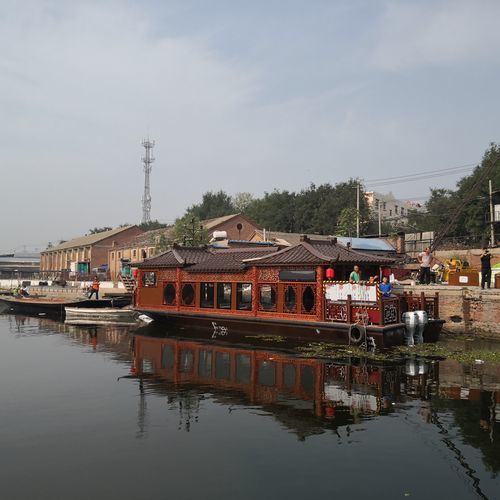 Barca a motore house-boat catamarano - Painted boat - Changzhou Youbang Boat Co., Ltd. - entrobordo / elettrica / a GPL