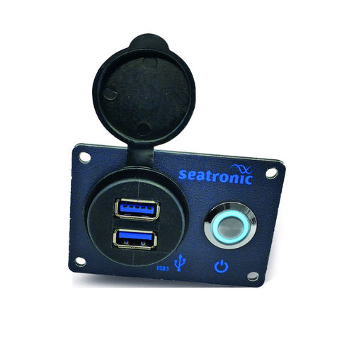Interruttore per barca - TCOUC1-1 - seatronic - per circuito elettrico / con interruttore a pulsante / LED