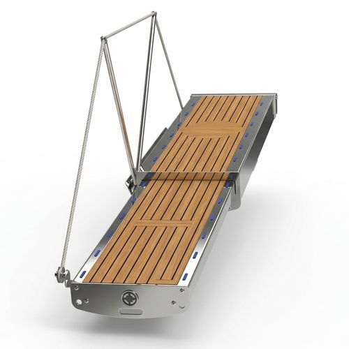 Passerella per barca - Jump 240 - Compass Marine - per yacht / telescopica / idraulica