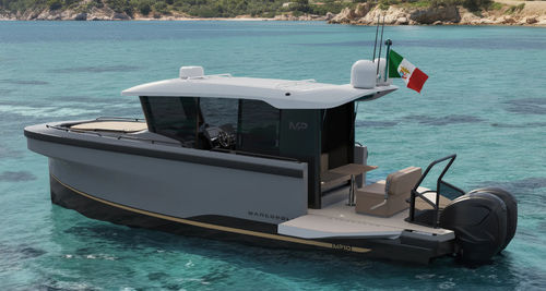Cabinato fuoribordo - MP10 - Marcopolo Yachts by 3AF Shipyard S.r.l - bimotore / hard-top / in fibra di vetro
