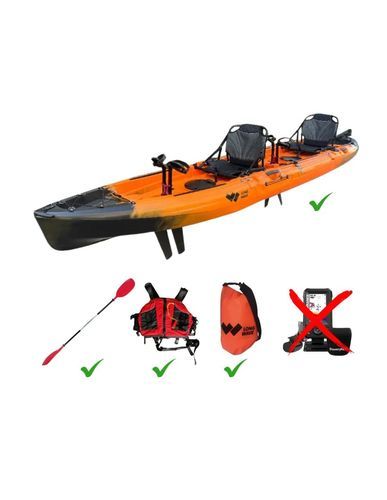 Kayak sit-on-top - SAMOA ADVENTURE - LONG WAVE - modulare / da escursione / da pesca