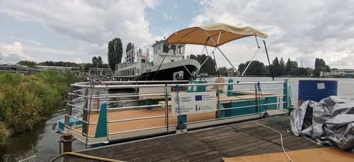 Pontoon boat elettrico - Watt 650 - Gruppo CNE (CNE srl) - open / con console laterale / multiuso