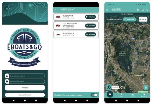 Applicazione per reportistica - Eboats&Go - Gruppo CNE (CNE srl) - di registrazione / di monitoraggio / di navigazione
