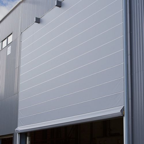 Porta per cantiere navale - NK2 - Champion Door Oy  - scorrevole verticale / doppia / elettrica