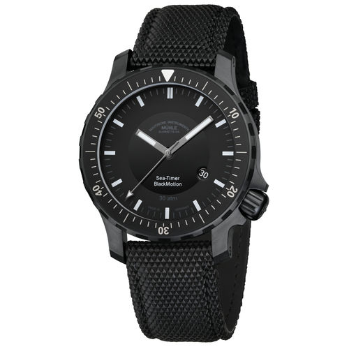 Orologio nautico per uomo - SEA-TIMER BLACKMOTION - Mühle-Glashütte GmbH nautische Instrumente und Feinmechanik