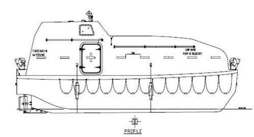 Scialuppa di salvataggio chiusa - Vanguard Composite Engineering PTE LTD. - per nave