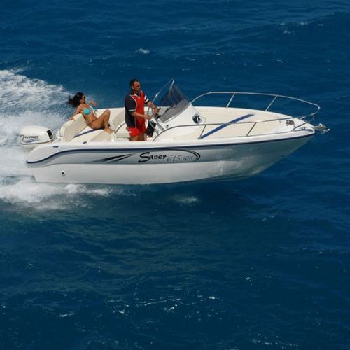 Walkaround fuoribordo - 615 Wa - SAVER  S.R.L. - con console centrale / max. 7 persone / con cabina