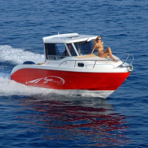 Barca da pesca e diporto fuoribordo - Manta 21 - SAVER  S.R.L. - hard-top / max. 7 persone / con cabina