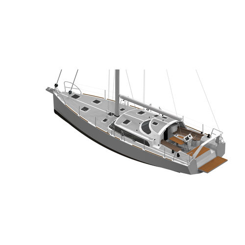 Barca a vela da crociera - 44.2 - Boréal - con pozzetto centrale / con deck saloon / con bompresso