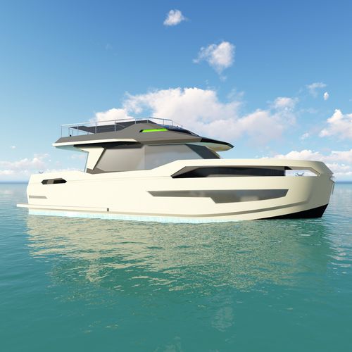 Cabinato entrobordo - GreeNaval 47 - Naval Yachts - ibrido / bimotore / con fly