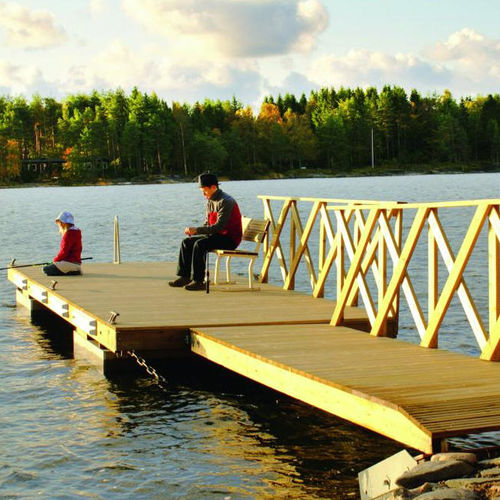 Passerella per pontile - 097400 - A-Laiturit - in legno / con corrimano