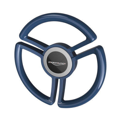 Volante per barca a motore in carbonio - Clover - CARBONAUTICA - design / nero / blu