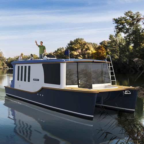 Cabin-cruiser fluviale - KRONLAND II - Bader Hausboot - catamarano / fuoribordo / dislocante