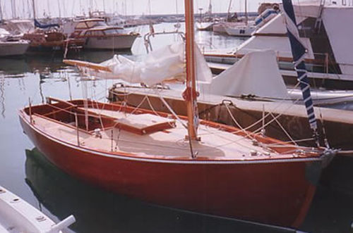 Barca a vela da crociera costiera - Sloop 6.30 - Colombo Leopoldo  - in legno / con bompresso
