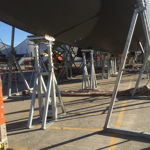 Tacco per barca a motore - TAR2T 10 h. 08/11 - Naval Tecno Sud - regolabile / fisso / galvanizzato