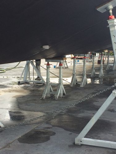 Tacco per barca a motore - TAR2T 40 h. 06/09 - Naval Tecno Sud - regolabile / per chiglia / galvanizzato
