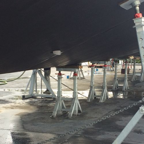 Tacco per barca a motore - TAR2T 40 h. 08/12 - Naval Tecno Sud - regolabile / per chiglia / galvanizzato