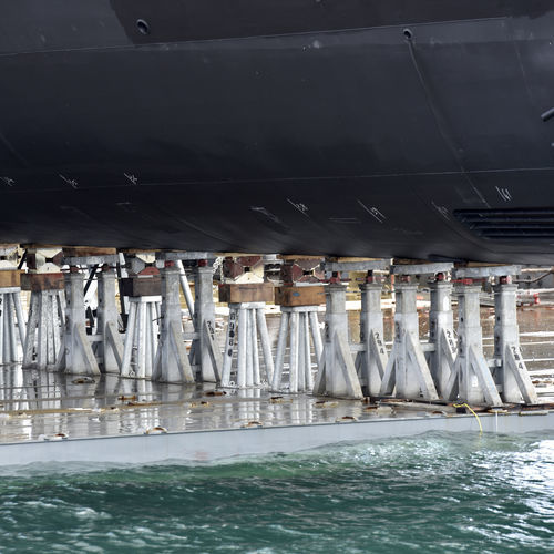 Tacco per barca a motore - TAR2T100 h. 08/12 - Naval Tecno Sud - regolabile / per chiglia / galvanizzato