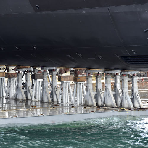 Tacco per barca a motore - TAR2T100 h. 14/22 - Naval Tecno Sud - regolabile / per chiglia / galvanizzato