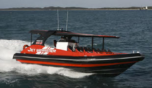 Barca professionale battello turistico - JET SPRINTER - Gold Coast Ships Australia - entrobordo a idrogetto / gommone semirigido
