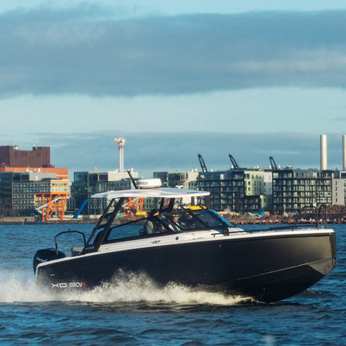 Runabout fuoribordo - DSCVR 9 T - XO Boats - con dual console / bow-rider / open