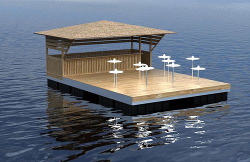 Piattaforma galleggiante - AquaTerrazza - Aquashell - per marina / su misura