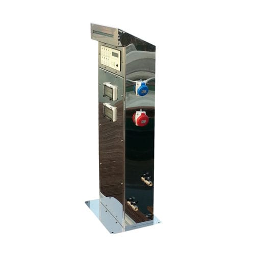 Colonnina con illuminazione incorporata - PROXIMA - New VMR SRL - di distribuzione elettrica / di distribuzione di acqua / per pontile