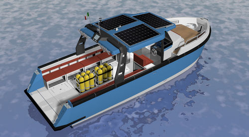 Cabinato elettrosolare - EC 30 DIVING - ETHOS - ibrido / da immersione / max. 12 persone