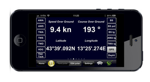 Software di navigazione - esa Regatta - ASTRA Yacht - per barca a vela / per smartphone