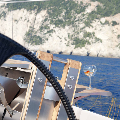 Tavolo per pozzetto stabilizzato - SWING - Balance Srl - per yacht / per barca a vela / pieghevole