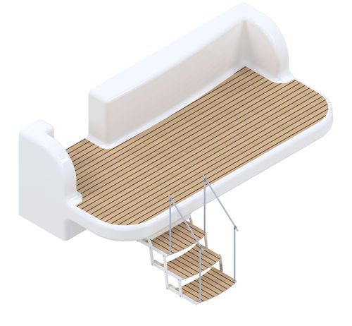 Scaletta da bagno - P-Stair 600 - PRESTOMARINE - per barca / per yacht / a scomparsa