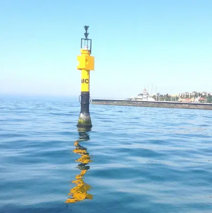Boa di segnalazione - Spar  - Lindley Marinas - per terminale portuario / gialla