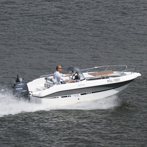Barca open fuoribordo - 475 - Galia Boats - con console laterale / max. 4 persone / con prendisole