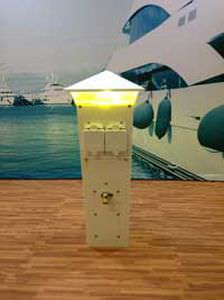 Colonnina con illuminazione incorporata - MMSS2050 - Marina Electrical Equipment - di distribuzione elettrica / per pontile / in acciaio inossidabile
