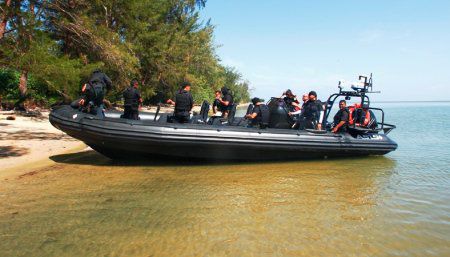 Barca professionale fuoribordo - RIB 9.5 Anti-Piracy - SMART OWN - GRP / gommone semirigido