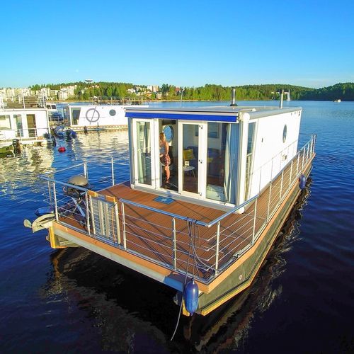 Barca a motore house-boat multiscafo - Nordic40 / Evo24 - HOUSEBOAT - fuoribordo / in alluminio / con 4 cuccette