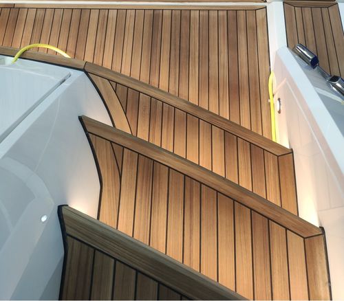 Rivestimento per ponte antiscivolo - Baltic teak, UAB - in teak sintetico / aspetto teak / doga in teak